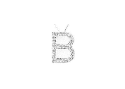 Rhodium Plated | Alphabet Pendants